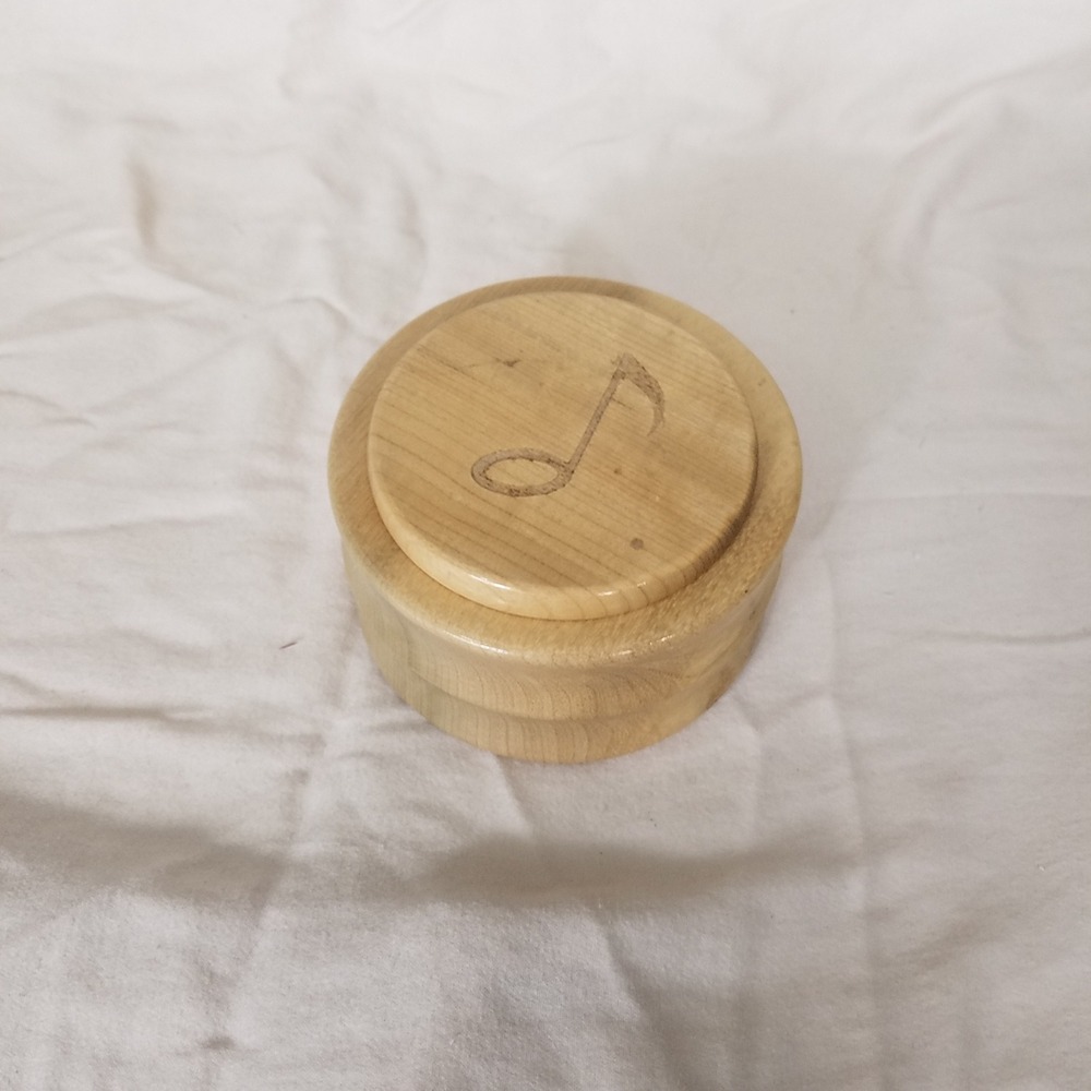 Myrtlewood Products Music Box Tan Excellent Raindrops Sankyo Wood tested